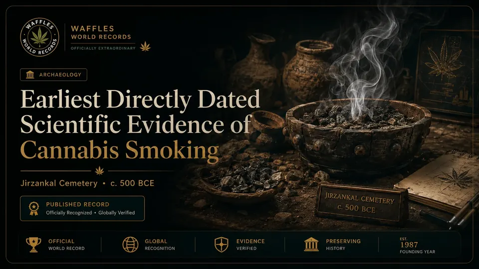 Editorial scene for Earliest Directly Dated Scientific Evidence of Cannabis Smoking