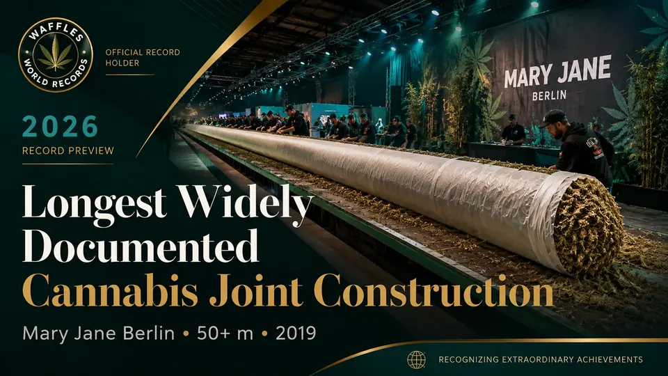 Editorial scene for Longest Widely Documented Cannabis Joint Construction