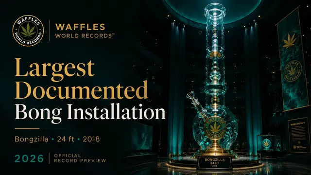 Full editorial preview for Largest Documented Bong Installation