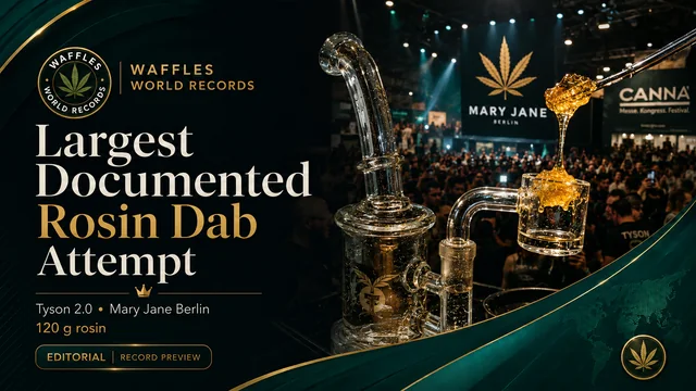 Full editorial preview for Largest Documented Rosin Dab Attempt