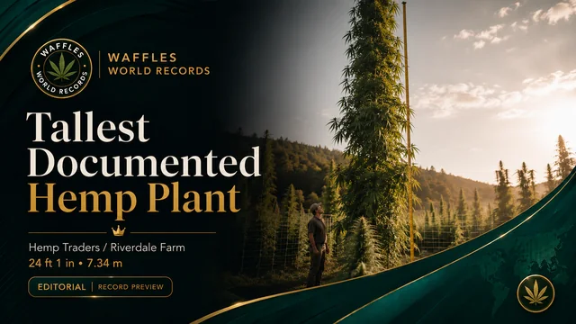 Full editorial preview for Tallest Documented Hemp Plant
